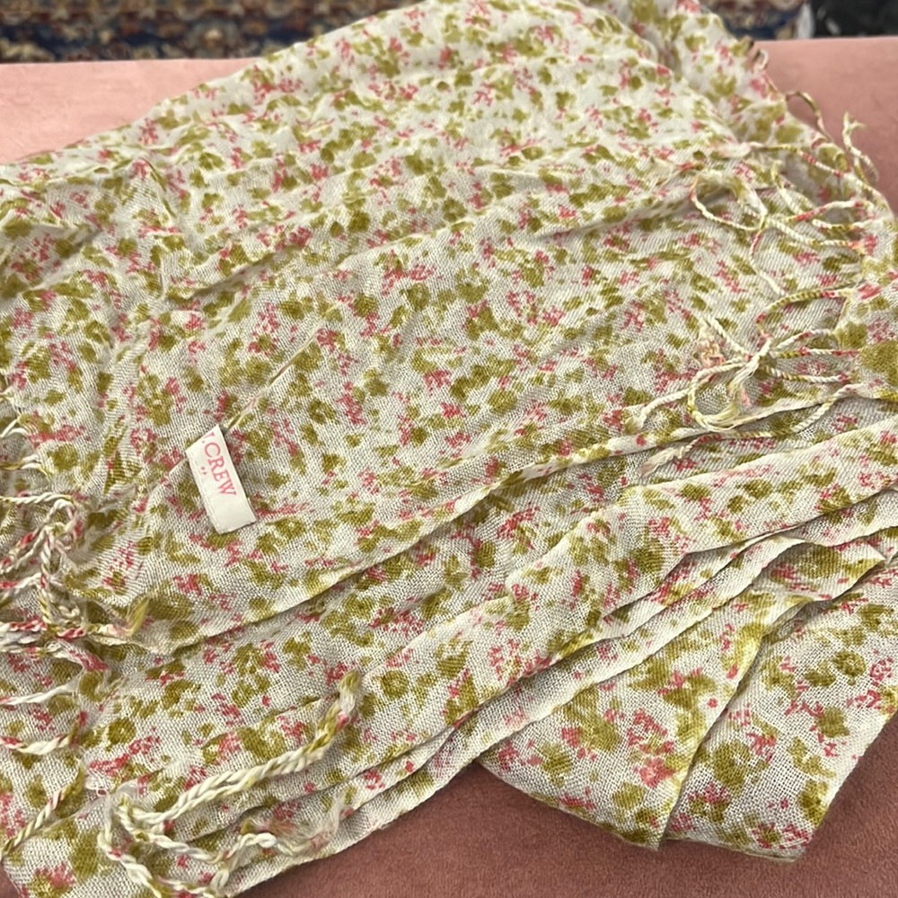J. Crew floral scarf